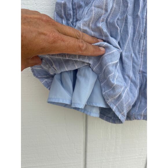 Abercrombie Romper, Blue Pin Stripe, Waist Cut Out, Size Girls 11-12 - Picture 5 of 7